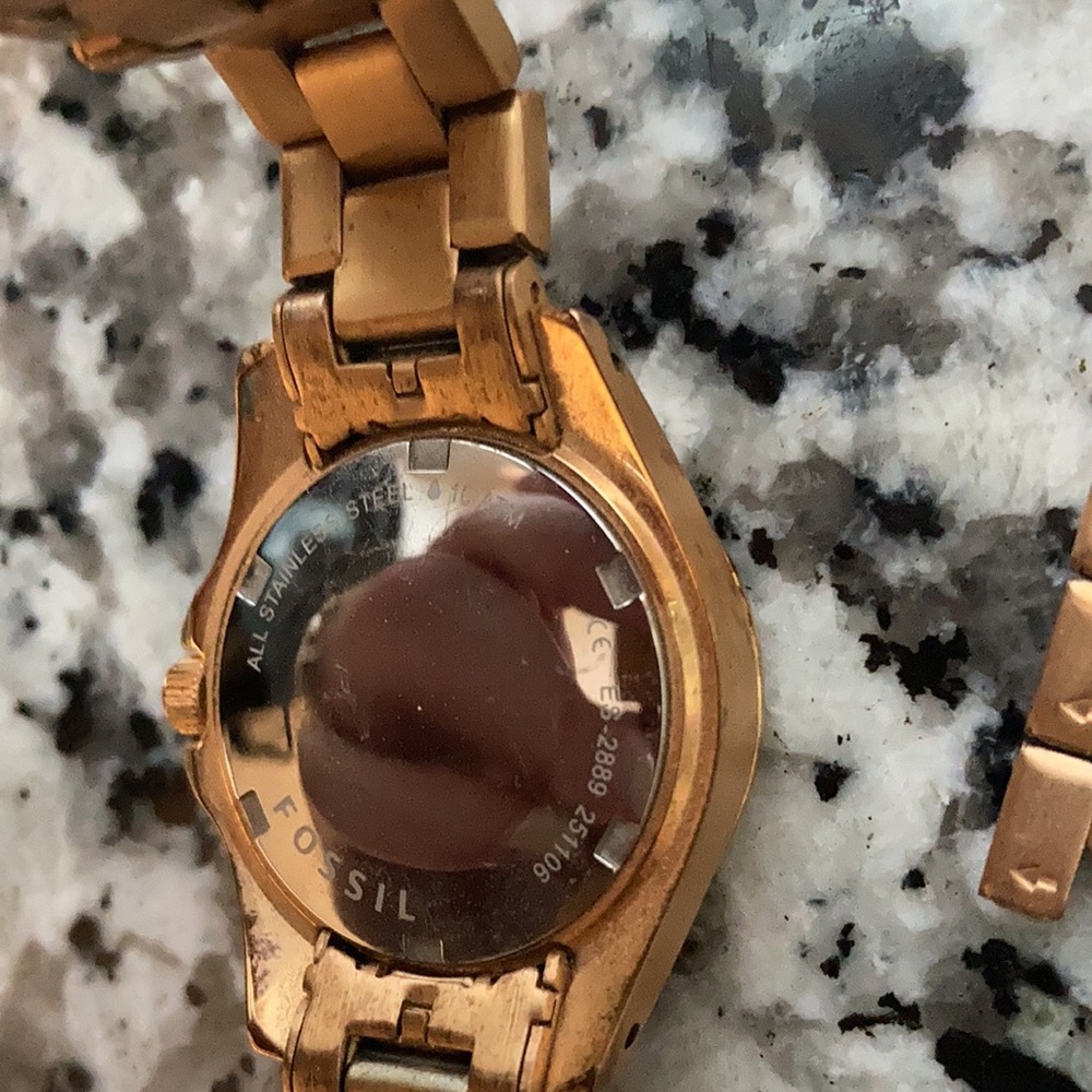 Fossil Rose Gold Wristwatch - Gem display picture 1